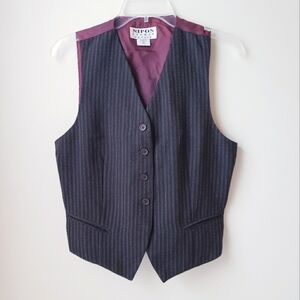 Vintage Nipon Studio Gray Pinstripe Vest